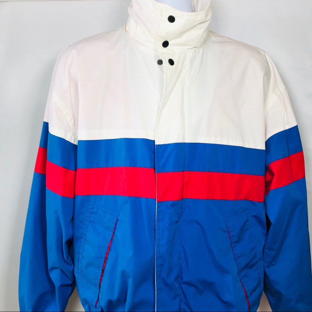 VTG 90s Expeditions Jacket BLOCK Red White Blue L